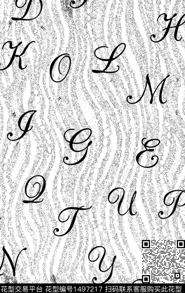 格子几何线条数码印花华亿平台下载（图片编号: 1497217） - 瓦栏（Walan）