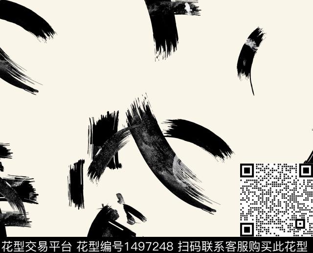 肌理线条笔触传统印花华亿平台下载（图片编号: 1497248） - 瓦栏（Walan）