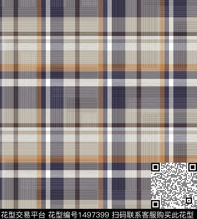 格子几何大牌风数码印花华亿平台下载（图片编号: 1497399） - 瓦栏（Walan）