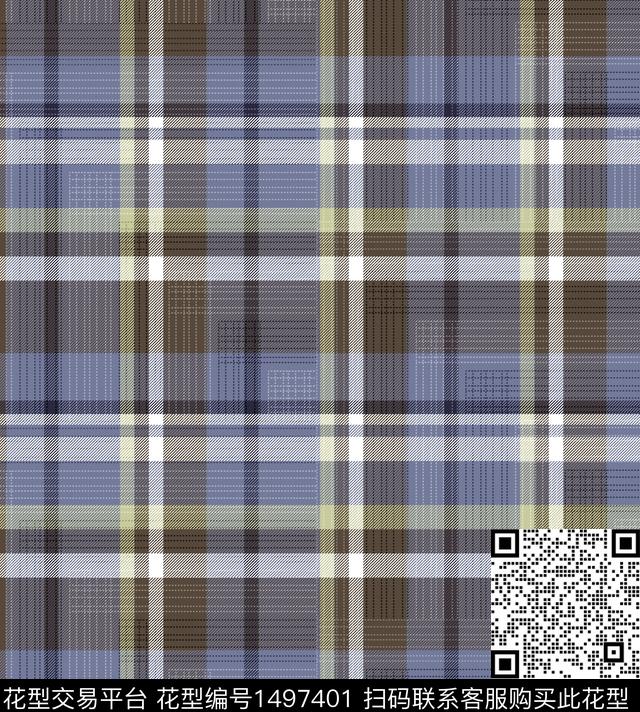 格子几何大牌风数码印花华亿平台下载（图片编号: 1497401） - 瓦栏（Walan）