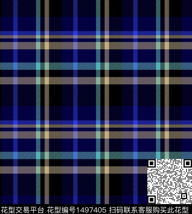 格子几何大牌风数码印花华亿平台下载（图片编号: 1497405） - 瓦栏（Walan）