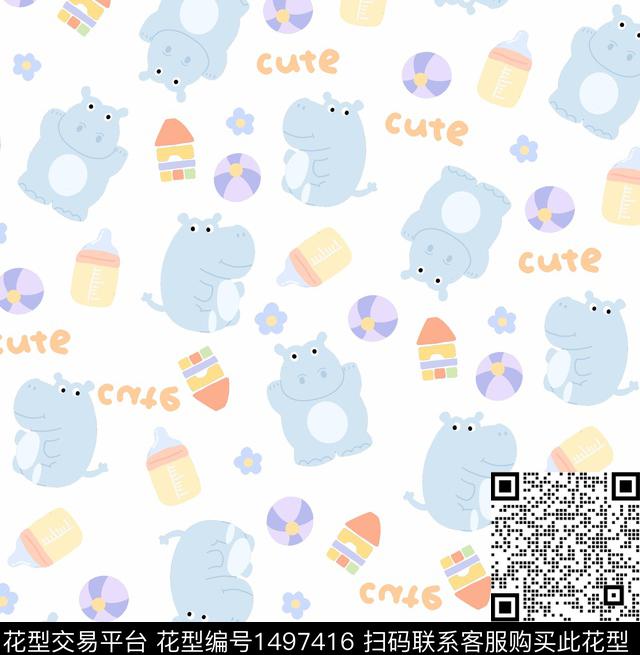 章鱼卡通趣味数码印花华亿平台下载（图片编号: 1497416） - 瓦栏（Walan）