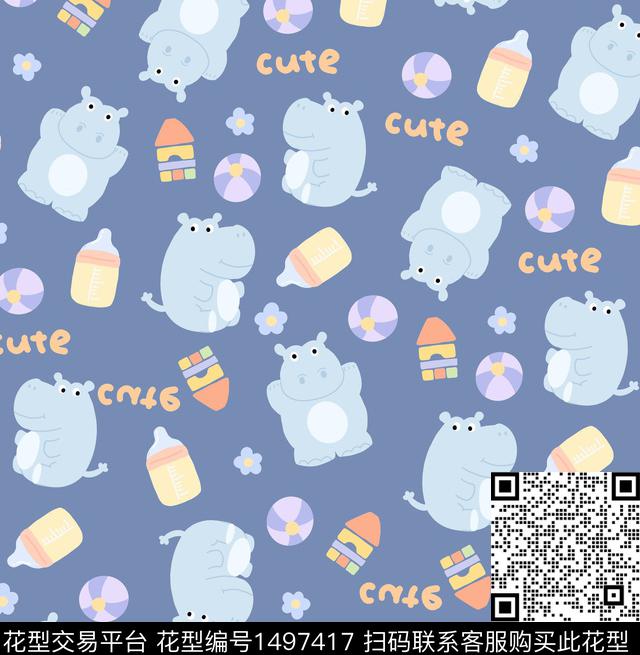 章鱼卡通趣味数码印花华亿平台下载（图片编号: 1497417） - 瓦栏（Walan）