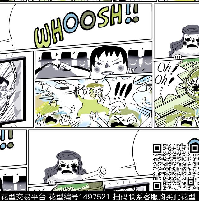 卡通人物趣味动漫数码印花华亿平台下载（图片编号: 1497521） - 瓦栏（Walan）