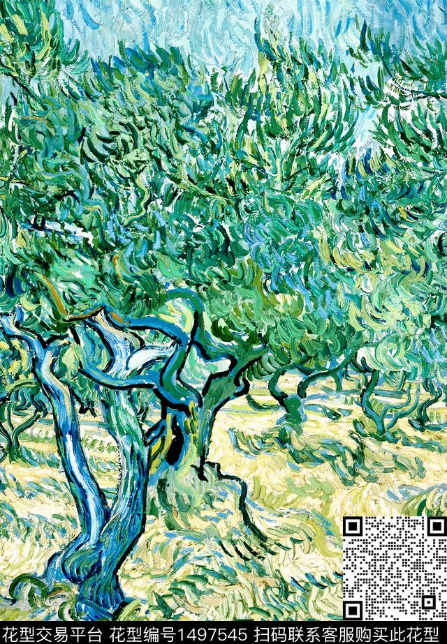 油画华亿平台艺术大牌风数码印花华亿平台下载（图片编号: 1497545） - 瓦栏（Walan）