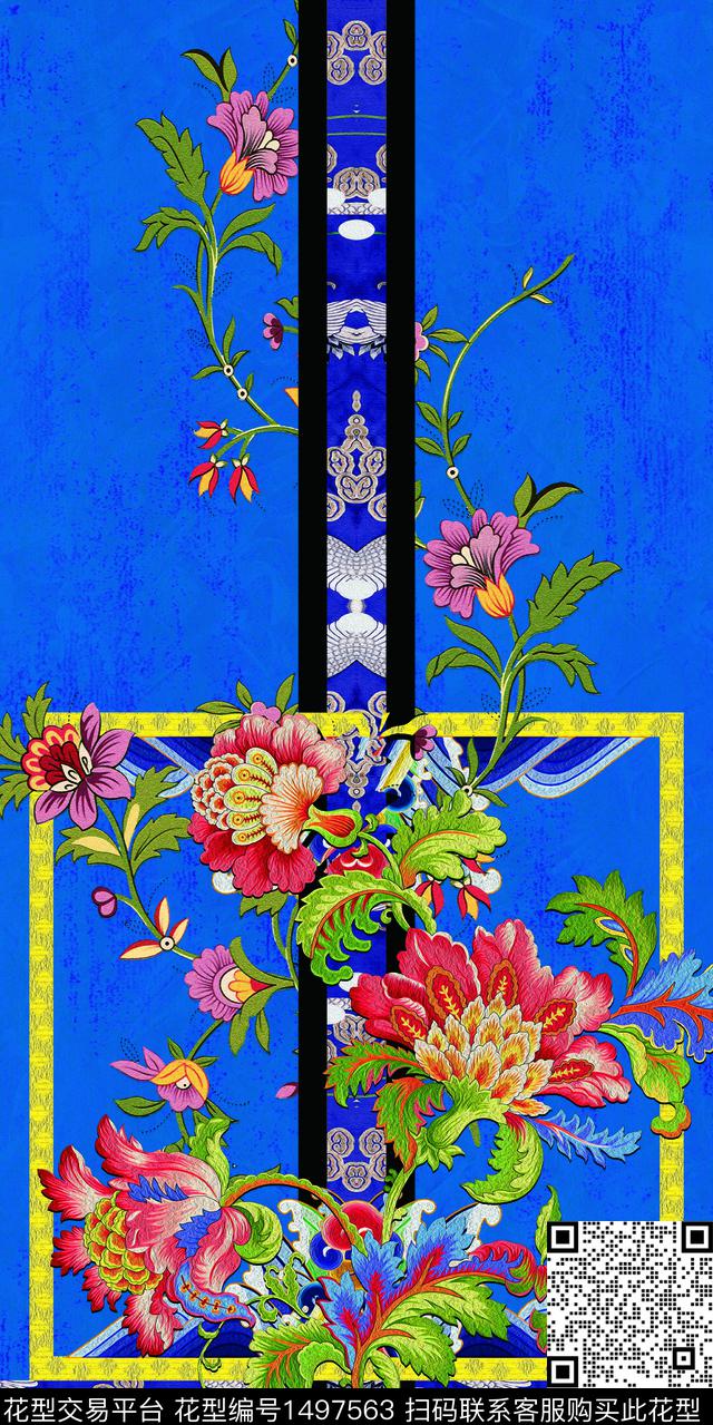 定位花花卉真丝数码印花华亿平台下载（图片编号: 1497563） - 瓦栏（Walan）