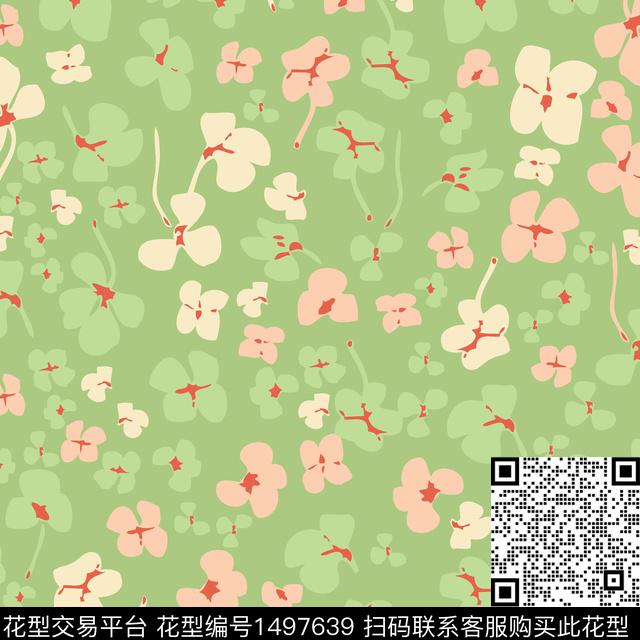 复古花卉小碎花传统印花华亿平台下载（图片编号: 1497639） - 瓦栏（Walan）