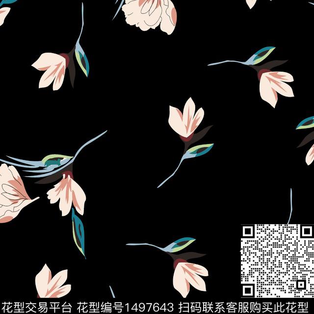 复古花卉小碎花传统印花华亿平台下载（图片编号: 1497643） - 瓦栏（Walan）