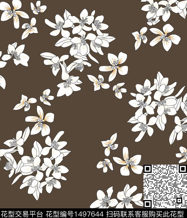 复古花卉小碎花传统印花华亿平台下载（图片编号: 1497644） - 瓦栏（Walan）