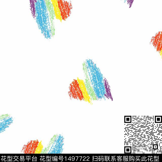 彩虹爱心数码印花华亿平台下载（图片编号: 1497722） - 瓦栏（Walan）