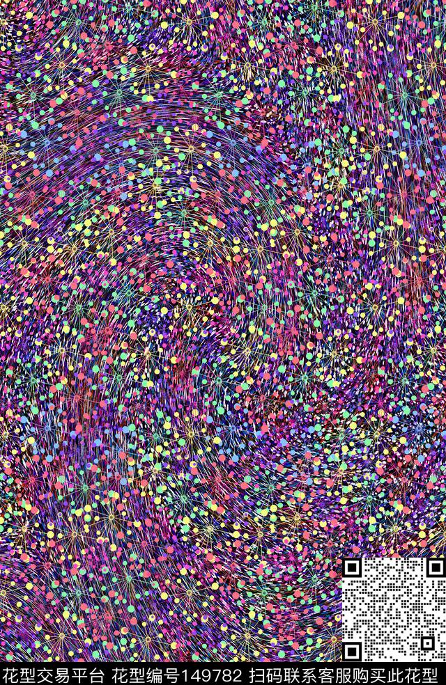 小碎花螺旋数码印花华亿平台下载（图片编号: 149782） - 瓦栏（Walan）