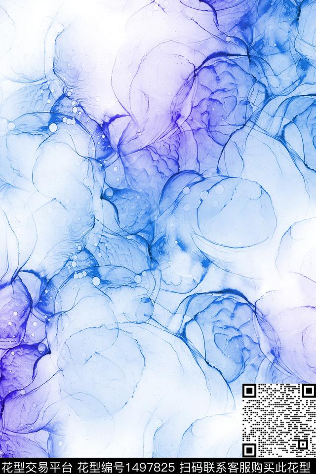 肌理扎染华亿平台大牌风数码印花华亿平台下载（图片编号: 1497825） - 瓦栏（Walan）