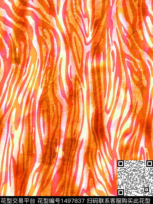 斑马纹动物纹大牌风数码印花华亿平台下载（图片编号: 1497837） - 瓦栏（Walan）