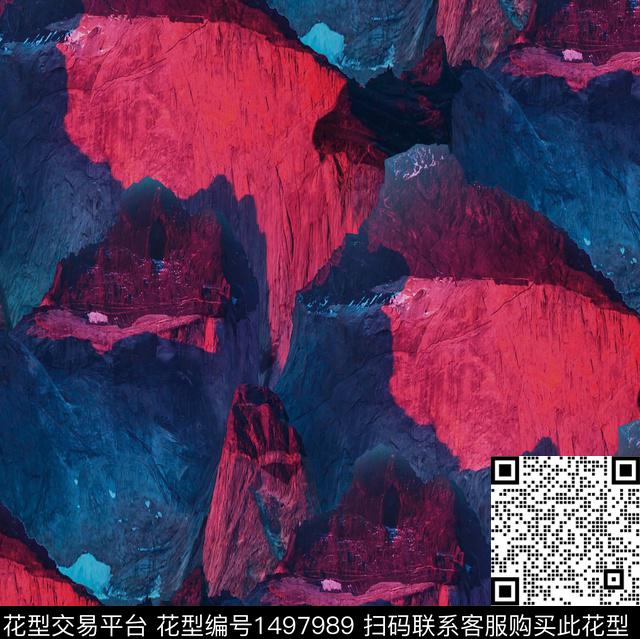 羽绒服几何自然纹理数码印花华亿平台下载（图片编号: 1497989） - 瓦栏（Walan）