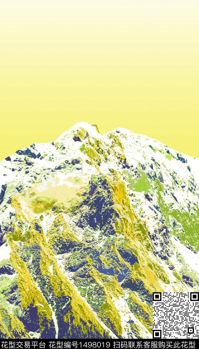 渐变肌理羽绒服数码印花华亿平台下载（图片编号: 1498019） - 瓦栏（Walan）