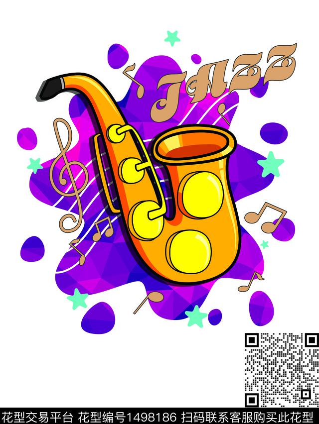 童装嘻哈音乐传统印花华亿平台下载（图片编号: 1498186） - 瓦栏（Walan）