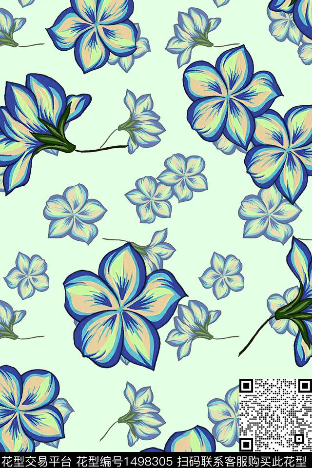 水彩肌理雪纺数码印花华亿平台下载（图片编号: 1498305） - 瓦栏（Walan）