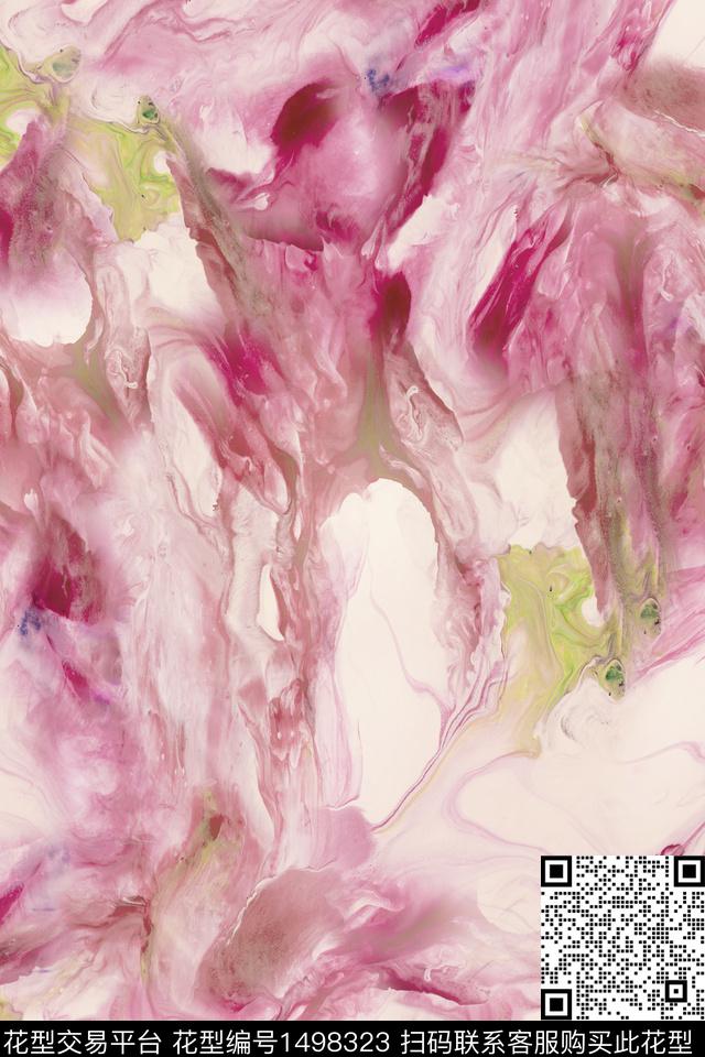 涂鸦肌理大牌风数码印花华亿平台下载（图片编号: 1498323） - 瓦栏（Walan）