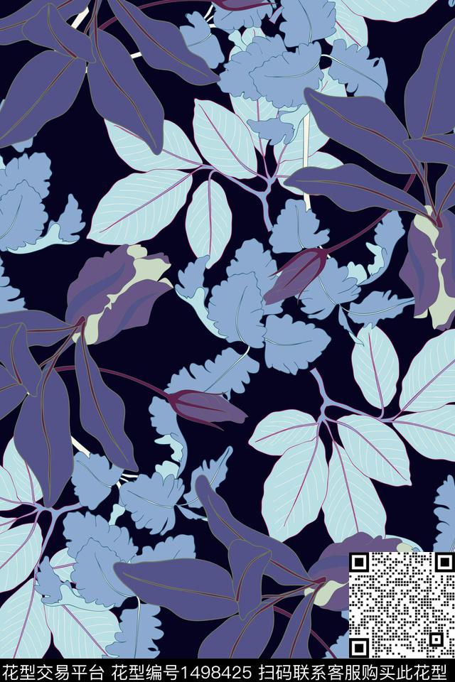 女装民族风花卉数码印花华亿平台下载（图片编号: 1498425） - 瓦栏（Walan）