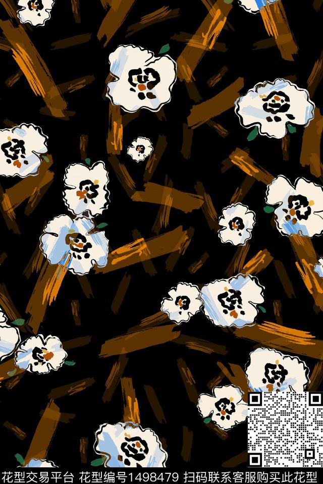 大牌风休闲小碎花数码印花华亿平台下载（图片编号: 1498479） - 瓦栏（Walan）