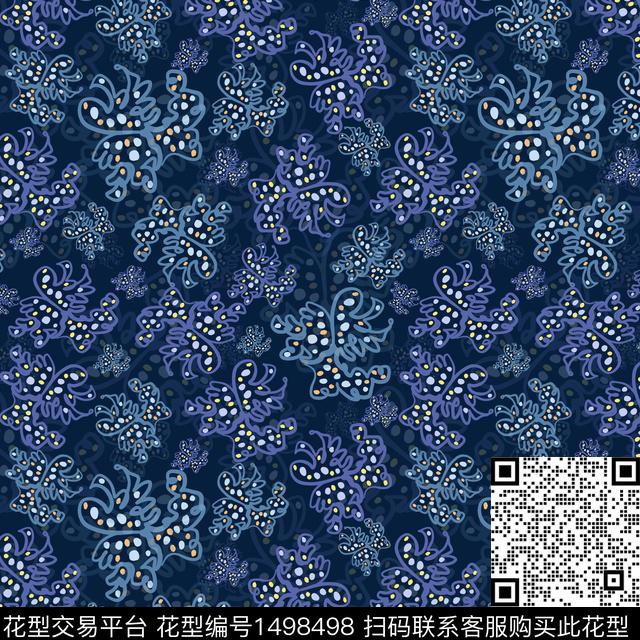 花卉手绘小碎花传统印花华亿平台下载（图片编号: 1498498） - 瓦栏（Walan）