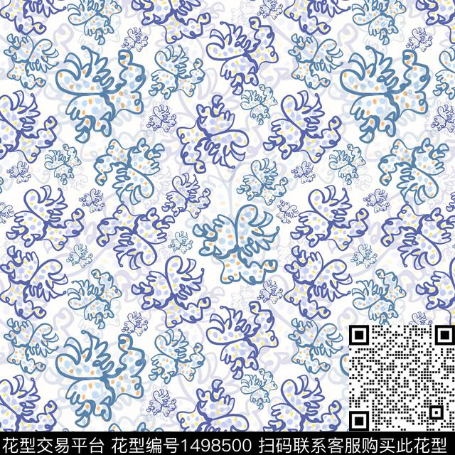 花卉手绘小碎花传统印花华亿平台下载（图片编号: 1498500） - 瓦栏（Walan）