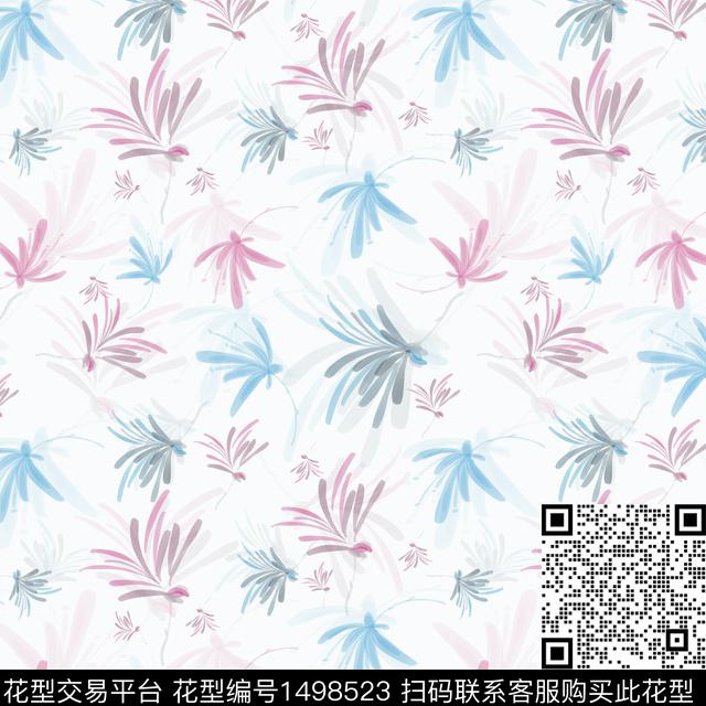 花卉手绘小碎花传统印花华亿平台下载（图片编号: 1498523） - 瓦栏（Walan）