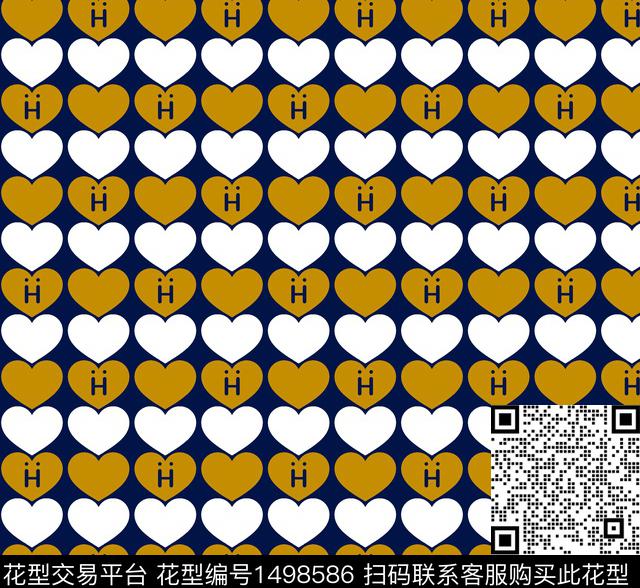 爱心字母传统印花华亿平台下载（图片编号: 1498586） - 瓦栏（Walan）