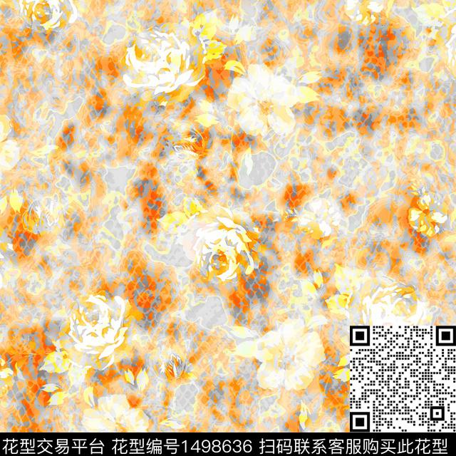 花卉扎染华亿平台传统印花华亿平台下载（图片编号: 1498636） - 瓦栏（Walan）