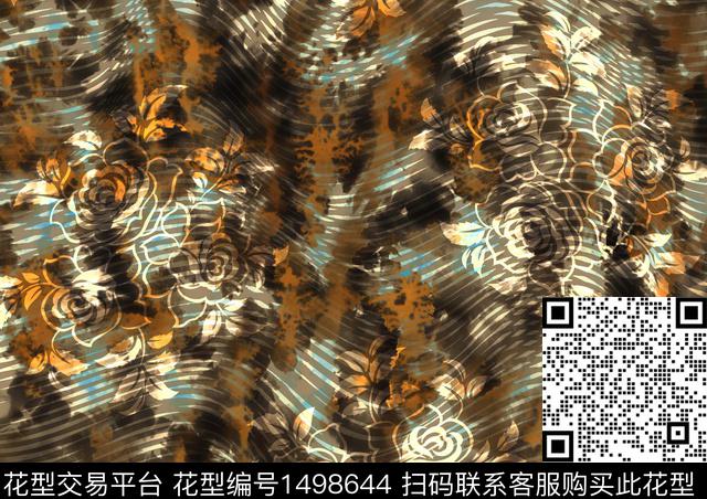 花卉传统印花华亿平台下载（图片编号: 1498644） - 瓦栏（Walan）