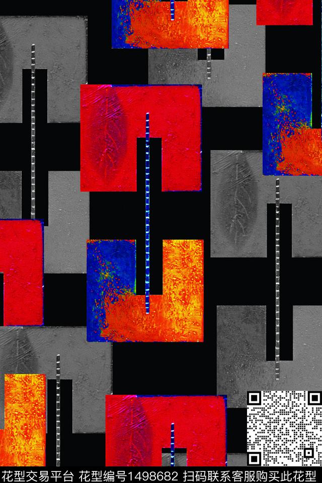 肌理几何数码华亿平台数码印花华亿平台下载（图片编号: 1498682） - 瓦栏（Walan）