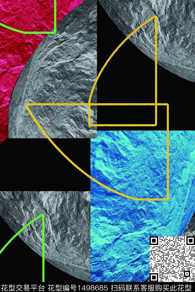 肌理几何数码华亿平台数码印花华亿平台下载（图片编号: 1498685） - 瓦栏（Walan）