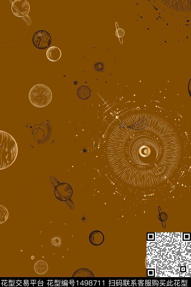 宇宙星星大牌风数码印花华亿平台下载（图片编号: 1498711） - 瓦栏（Walan）