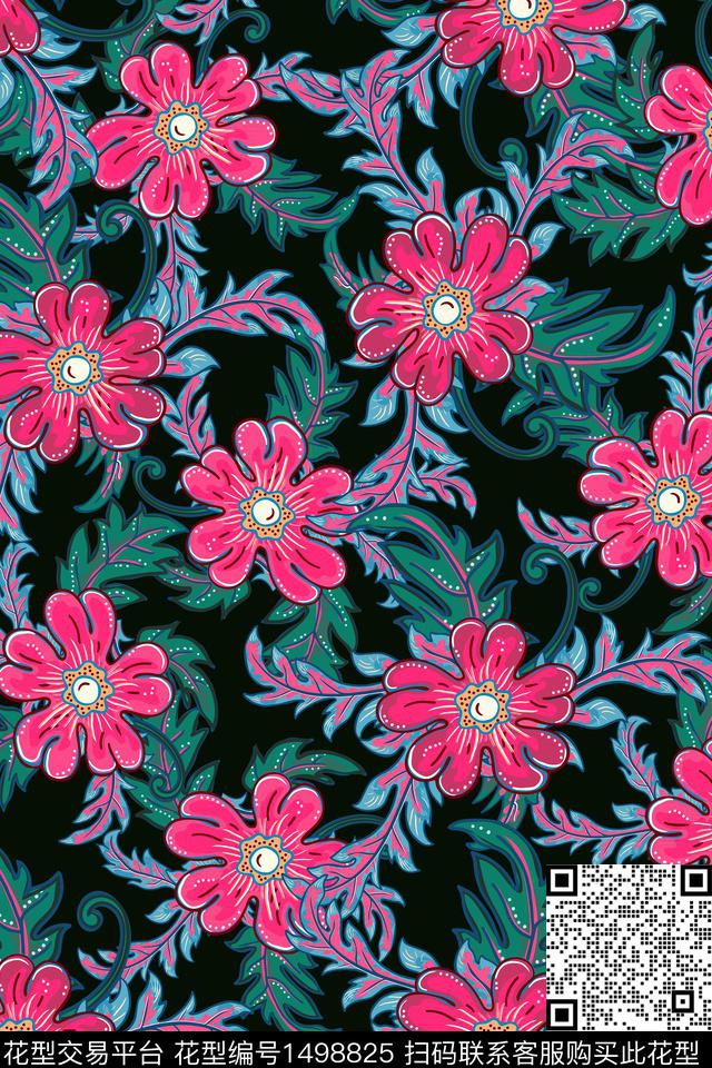 女装花卉小碎花数码印花华亿平台下载（图片编号: 1498825） - 瓦栏（Walan）