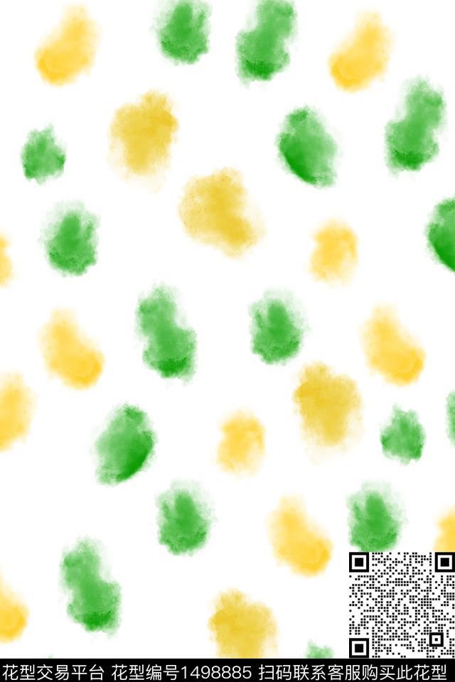 水墨风女装抽象数码印花华亿平台下载（图片编号: 1498885） - 瓦栏（Walan）