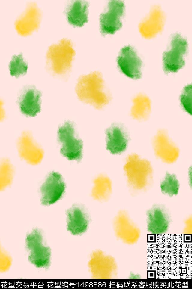 水墨风女装抽象数码印花华亿平台下载（图片编号: 1498886） - 瓦栏（Walan）