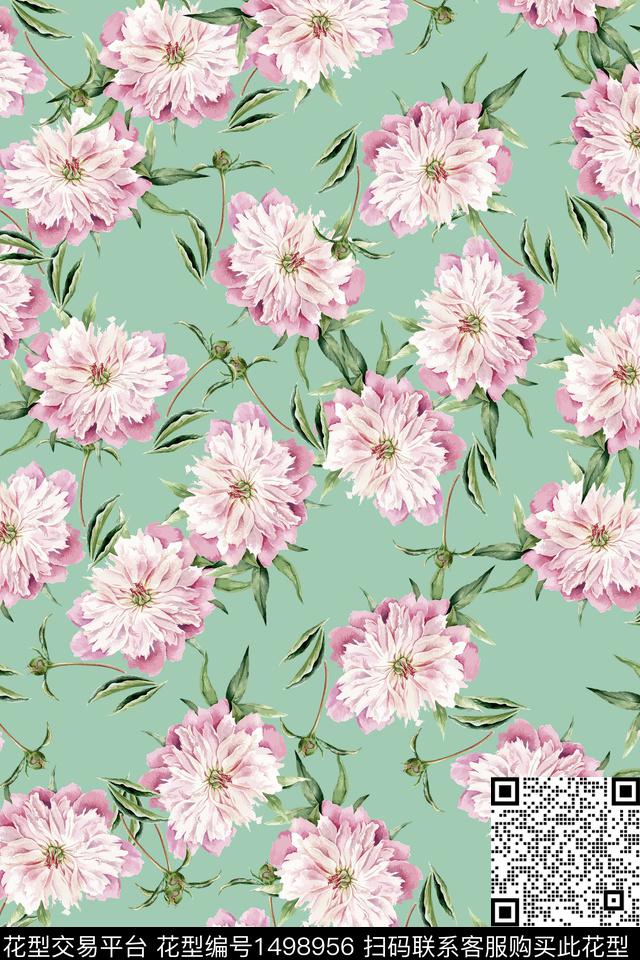 花卉中东小碎花数码印花华亿平台下载（图片编号: 1498956） - 瓦栏（Walan）