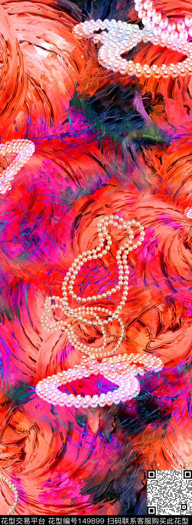 绚丽抽象背景珍珠数码印花华亿平台下载（图片编号: 149899） - 瓦栏（Walan）