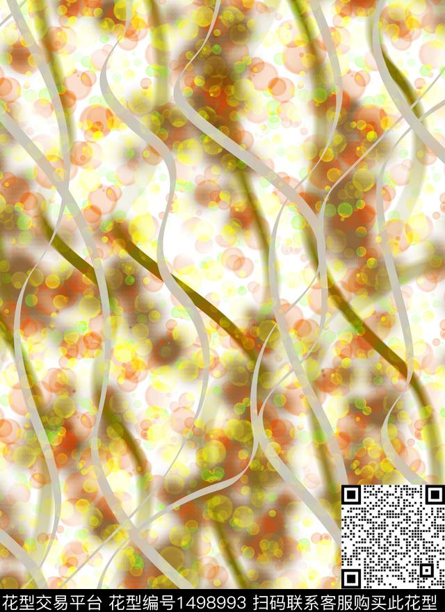 连衣裙女装抽象传统印花华亿平台下载（图片编号: 1498993） - 瓦栏（Walan）