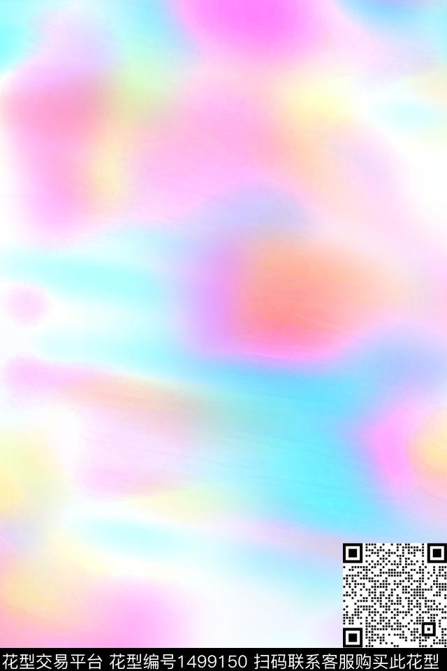 肌理扎染华亿平台大牌风数码印花华亿平台下载（图片编号: 1499150） - 瓦栏（Walan）