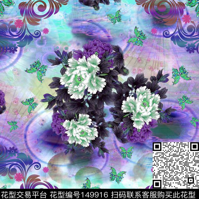 花数码印花华亿平台下载（图片编号: 149916） - 瓦栏（Walan）