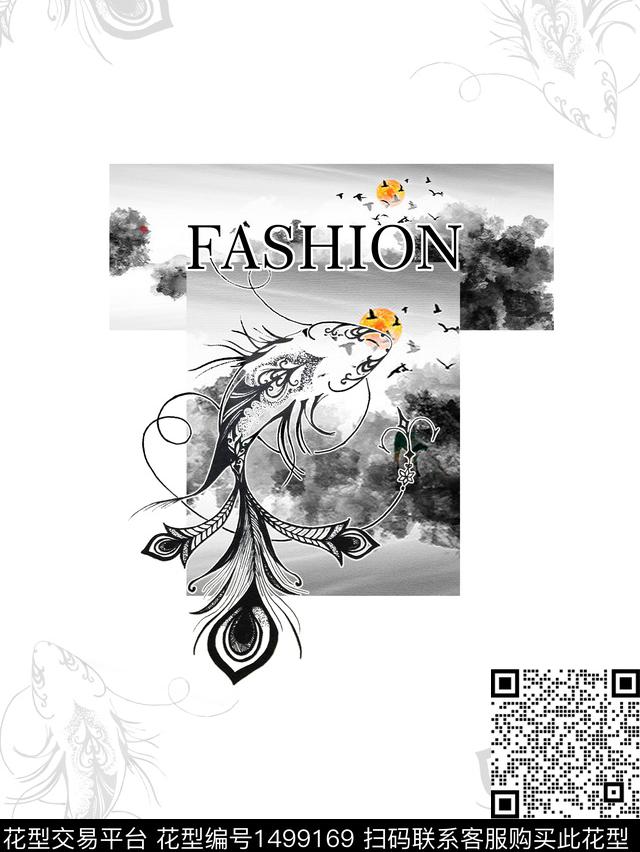 字母男装大牌风数码印花华亿平台下载（图片编号: 1499169） - 瓦栏（Walan）