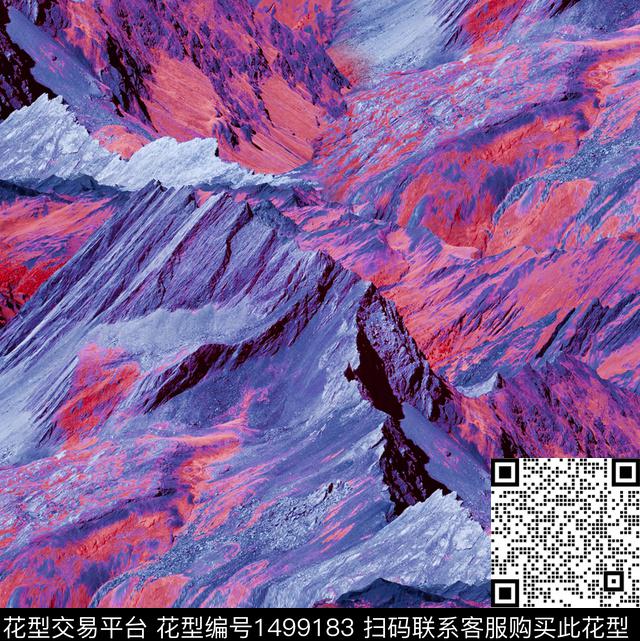 雪山男装满版花数码印花华亿平台下载（图片编号: 1499183） - 瓦栏（Walan）