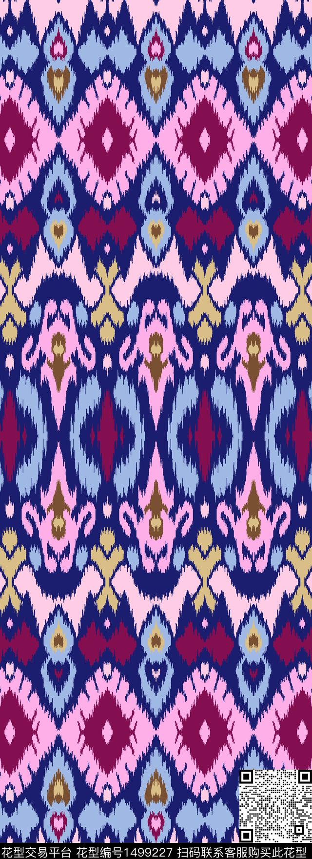 外贸民族风穆斯林风格伊斯兰教长裙传统印花华亿平台下载（图片编号: 1499227） - 瓦栏（Walan）