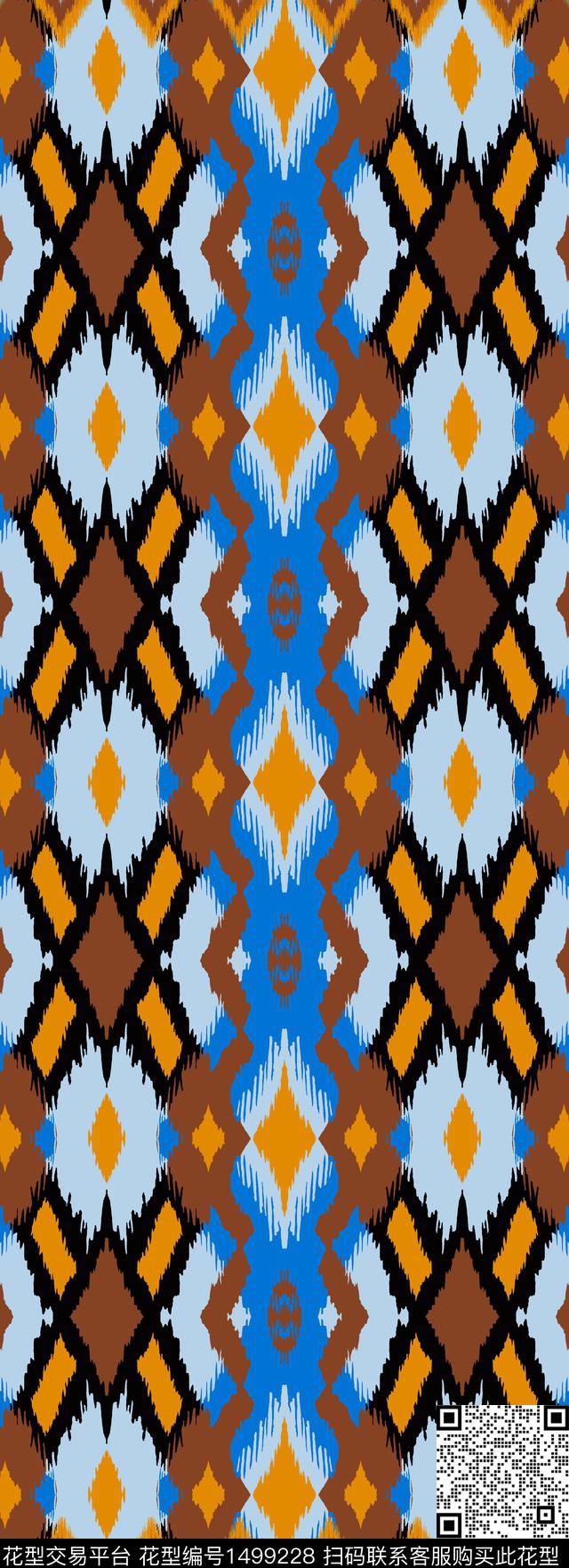 外贸民族风穆斯林风格伊斯兰教长裙传统印花华亿平台下载（图片编号: 1499228） - 瓦栏（Walan）