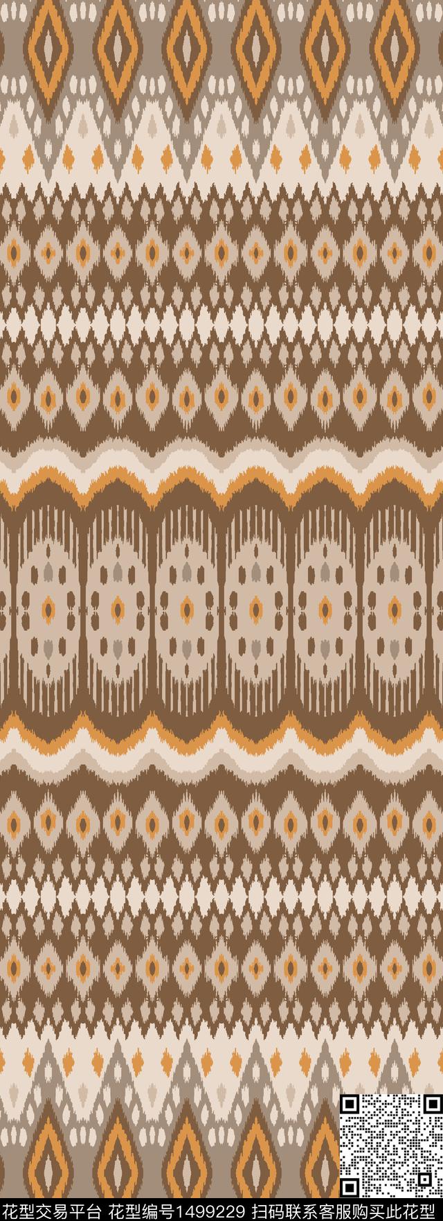 外贸民族风穆斯林风格伊斯兰教长裙传统印花华亿平台下载（图片编号: 1499229） - 瓦栏（Walan）