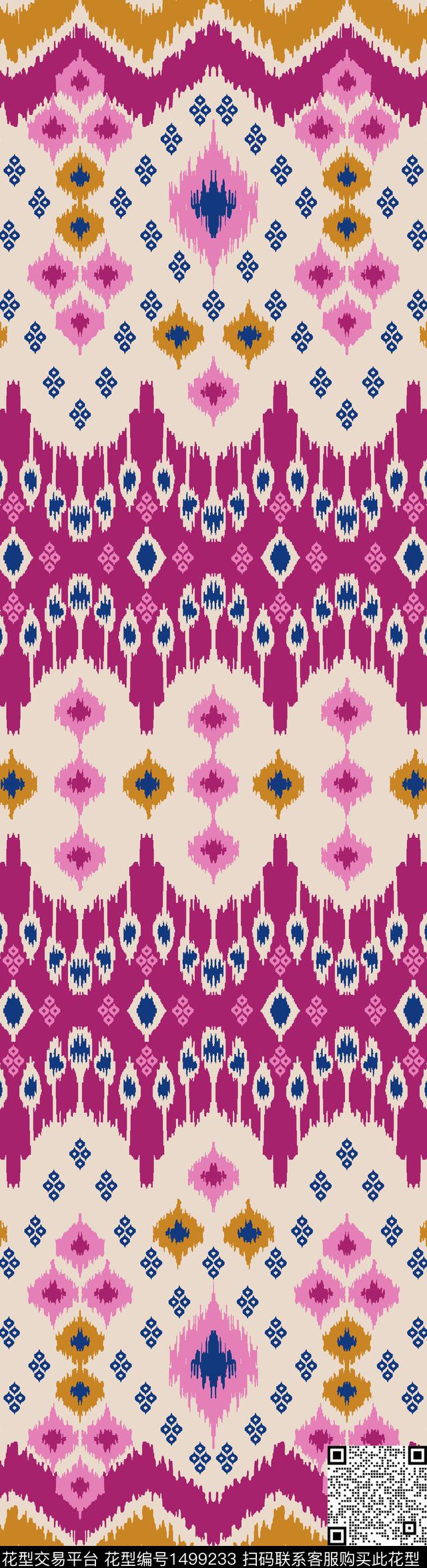 外贸民族风穆斯林风格伊斯兰教长裙传统印花华亿平台下载（图片编号: 1499233） - 瓦栏（Walan）