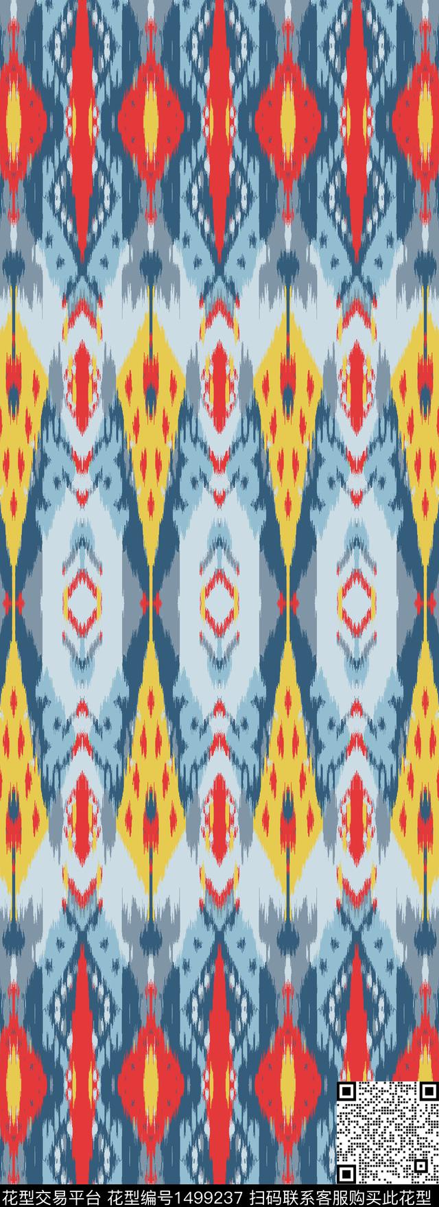 外贸民族风穆斯林风格伊斯兰教长裙传统印花华亿平台下载（图片编号: 1499237） - 瓦栏（Walan）