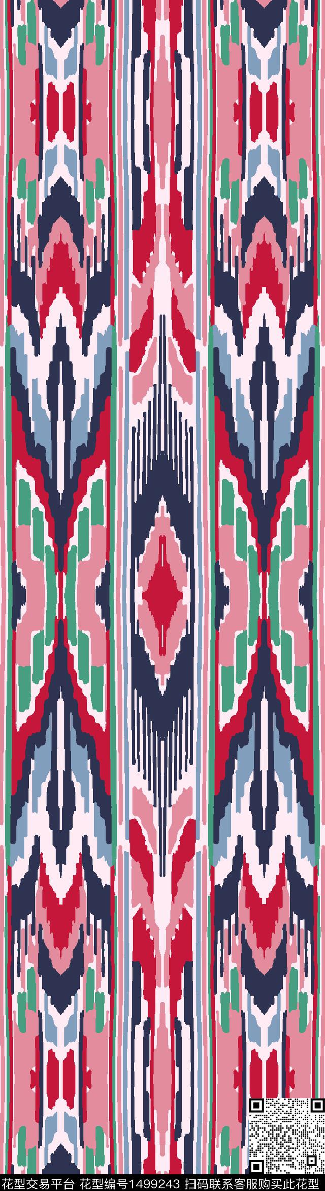 外贸民族风穆斯林风格伊斯兰教长裙传统印花华亿平台下载（图片编号: 1499243） - 瓦栏（Walan）