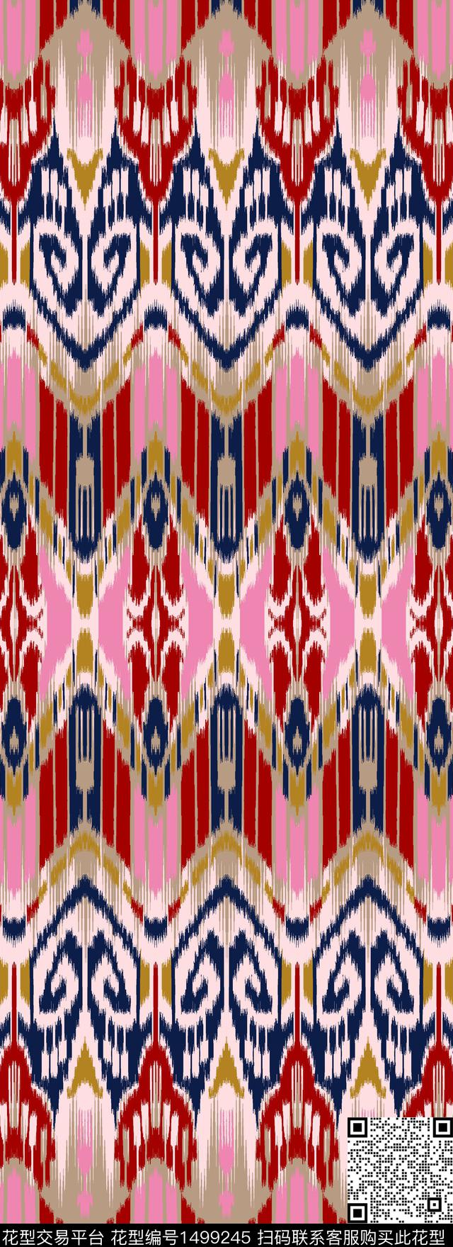 外贸民族风穆斯林风格伊斯兰教长裙传统印花华亿平台下载（图片编号: 1499245） - 瓦栏（Walan）